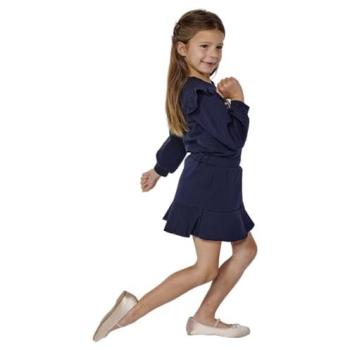 Falda corta con volantes y cintura ajustable para niña