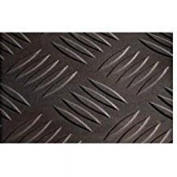 Tapis Caoutchouc Checker Noir 3 mm 1x10 m