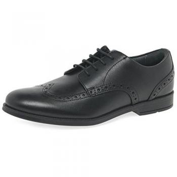 Start Rite Pri Brogue Schulschuhe Schwarz Leder F & G Passform