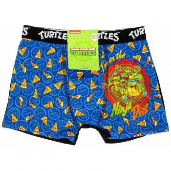 Boxer Tartarughe Ninja microfibra bambini con stampa pizza