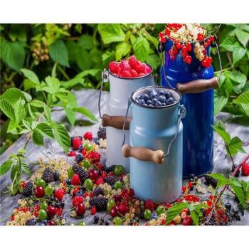 Glitzerndes Obst-Canvas 20×30 cm – 5D-Diamant-Malerei