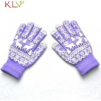 Mitaines festives en maille à impression, disponibles en version femme et homme