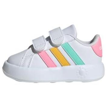 Zapatillas adidas Grand Court 2.0 blanco rosa naranja verde bebé - 25