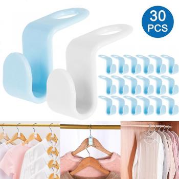 30 ganci per appendiabiti connettori, clip di estensione per armadio 10PCS bianchi