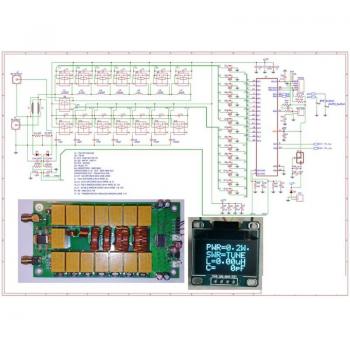 100W OLED ATU100 Antenna Tuner DIY Kit 1.8-50 MHz 0.96 Inch