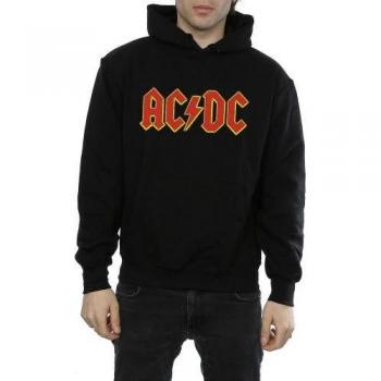 Hoodie de algodón AC/DC para hombre - Logo - Color negro - Talla L