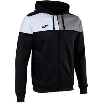 Chaqueta Capucha Hombre Joma Crew V 103087 Negro Gris Blanco