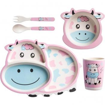 Eco-friendly Baby Feeding Dishes Bamboo Fiber WXY011