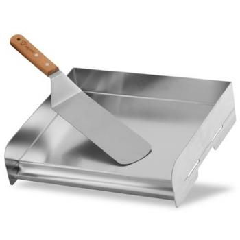 BBQ plancha in acciaio inox 32 x 28 cm