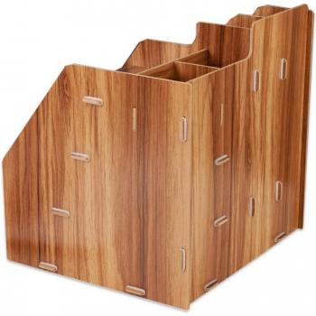 Étagère à magazines de bureau en chêne