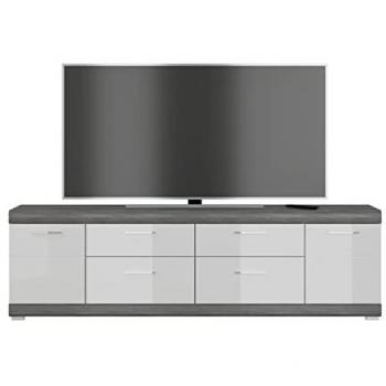 Ebuy24 TV-Bank Scout TV Tisch 2 Türen, 2 Schubladen grau