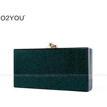 Green Glitter Acrylic Makeup Case