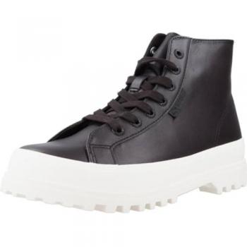Botas Superga 2341 Alpina Nappa negro blanco - 38