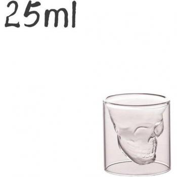 Calavera Transparente Taza de Vino y Whisky
