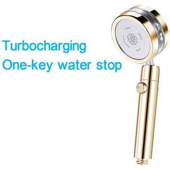 Dual-Sided High-Pressure Shower Head with 360-Degree Rotation and Water Saver