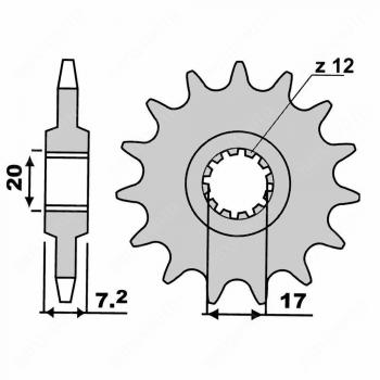 Pignone catena 420 - z=13
