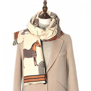 Pashmina Gruesa y Suave para Mujer, Estilo Caballo
