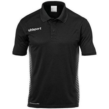 Camiseta Polo Uhlsport Score, Hombre, Color Negro/Blanco, Talla M