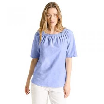 CECIL Kurzarmbluse in Blau für Damen