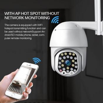 Caméra dôme IP extérieure HD 1080p Wi-Fi avec suivi et Zoom 4x