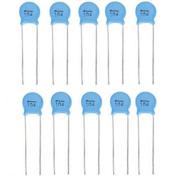 High Voltage Ceramic Capacitor Set - 50pcs, 1000V, 104M, 0.1uF (100nF) with Magnetic Contactor