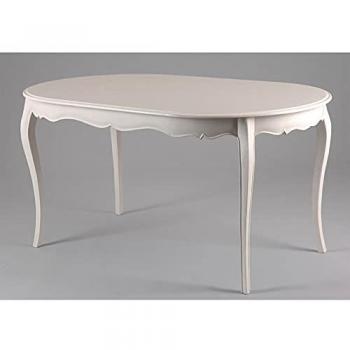Table ovale AMADEUS Murano Blanc patiné
