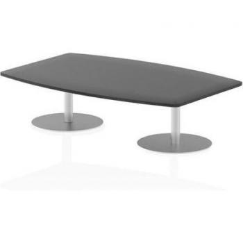 Italia 1800mm Poseur High Gloss Table Black Top 475mm High Leg