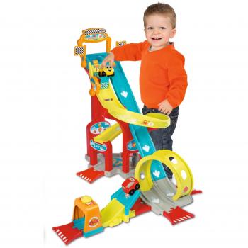Smoby Vroom Planet Megajump Toy Set with 2 Huge Ramps, Launcher, and 2 Vehicles