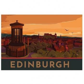 Stampa Georgina Westley Edimburgo 30 cm Verde/Marrone