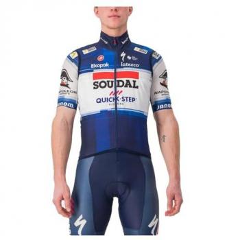 Chaleco cortavientos Soudal Quick-Step 2023 azul y blanco - Talla M