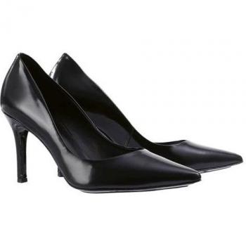 Scarpa Donna 70 – Tacco Elevato in Pelle Nera, EU 40