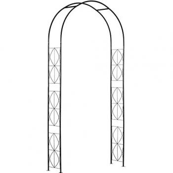 Outsunny Sturdy Metal Garden Arbor for Plants, Vines & Party Settings