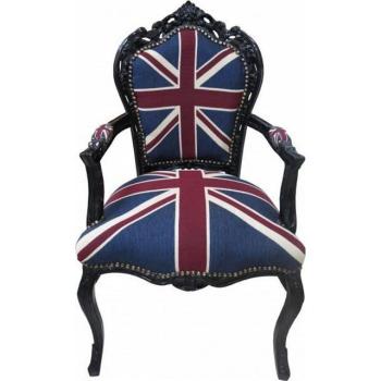 Antik Stil Esszimmerstuhl Union Jack von Casa Padrino