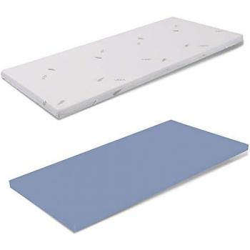 Miasuite - Topper Singolo 85x190 in waterfoam - alto 8 cm, sfoderabile, tessuto AloeVera Correttore H8
