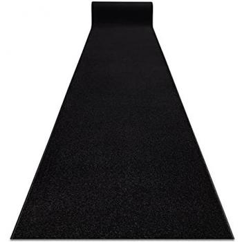 RUGSX Runner Karmel Plain Black 140 × 270 cm