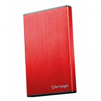 VORAGO GABINETE DE DISCO DURO HDD-201-ROJO, 2.5'', SATA, USB 3.0, ROJO