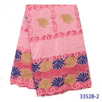 Bazin Brode African Lace Fabric for Bridal Sewing - YA3352B-6