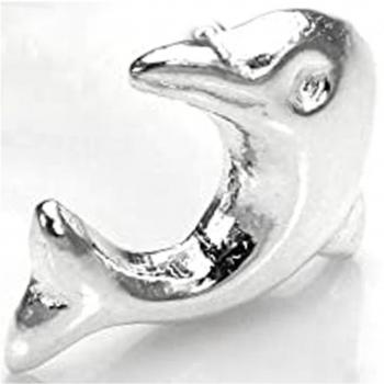Set 3 Piezas Piercing Nariz Forma Delfín Plata Ley 925 - 6 mm