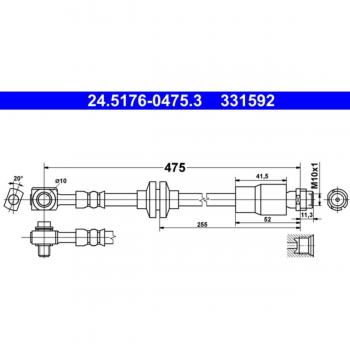 ATE 24.5176-0475.3 Bremsschlauch