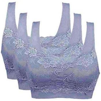 Litothing Unterwäsche Damen Sport BH Spitzenspannleintop 3er Pack Atmungsaktiv Bequem für Yoga Fitness-Training