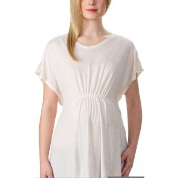 Bellybutton Schwangerschaftsmode Damen, T-Shirt, IDI - T-Shirt 1/4 Arm, Beige (angel Wing 4030), S