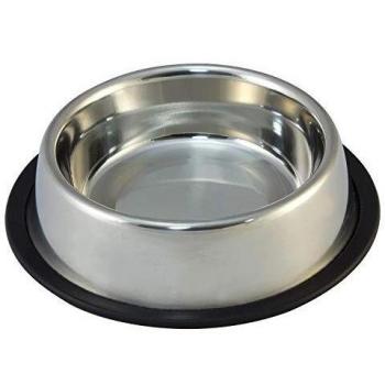 Comedero Antideslizante de Acero Inoxidable para Perros y Gatos - 450 ml / 20 cm