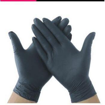 100Pcs Universal Disposable Latex Gloves for Home Cleaning, Food Handling, and Gardening - Black & White