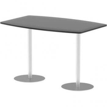 Italy 1800mm Poseur High Gloss Table Black Top 1145mm High Leg