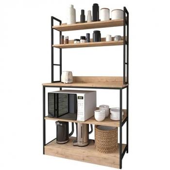 Mobile da Cucina Ausiliario Rus in Rovere Safir e Nero 101x161 cm