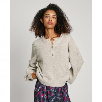 Offwhite Melange Pullover von Pepe Jeans – Rundhals – Größe XS – Damenmode