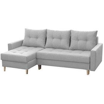 MOBILIER1 Sofá rinconero Boulder 100, Malmo 83, Función de descanso, Caja de ropa de cama, 222x140x90cm - Malmo 83