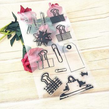 Tampon à presse en silicone 11×20,5 cm – Pince transparente pour scrapbooking