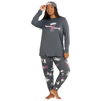 Pyjama long Yours Curve en Gris Touch Doux