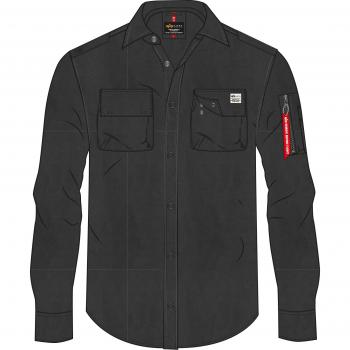Industries Oversize-Shirt Alpha Industries Men - Overshirts Urban Military Shirt vintage grey